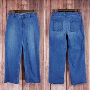 Frank & Eileen Kinsale Womens Size 6 Blue Denim Performance Crop Pants